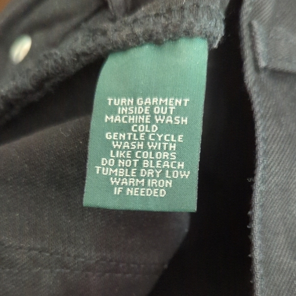 Lauren Ralph Lauren Black Boot Cut Jeans with Classic Style Women's Size 8 - Picture 3 of 4